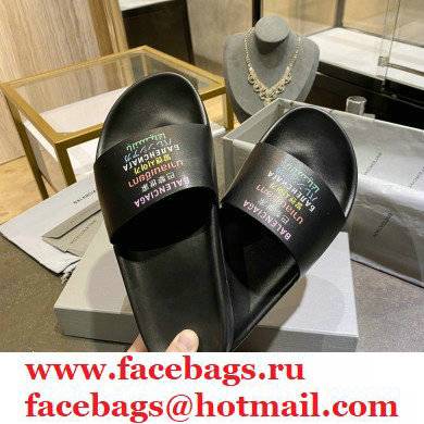 Balenciaga Logo Piscine Pool Slides Sandals 23 2021 - Click Image to Close
