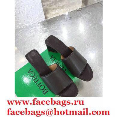 Bottega Veneta Heel 5cm BAND Calf Leather Mules Sandals Coffee 2021