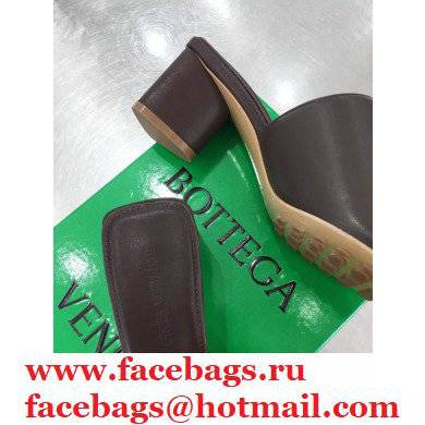 Bottega Veneta Heel 5cm BAND Calf Leather Mules Sandals Coffee 2021