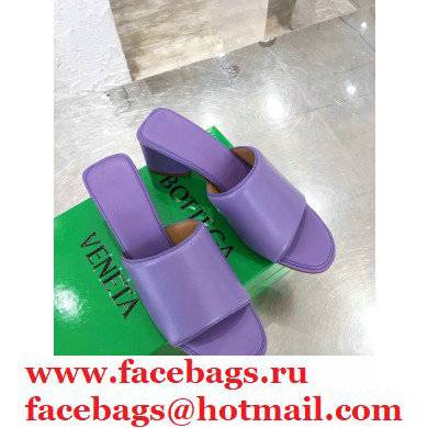Bottega Veneta Heel 5cm BAND Calf Leather Mules Sandals Lavender 2021 - Click Image to Close
