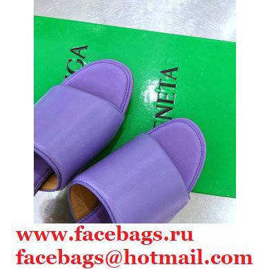 Bottega Veneta Heel 5cm BAND Calf Leather Mules Sandals Lavender 2021