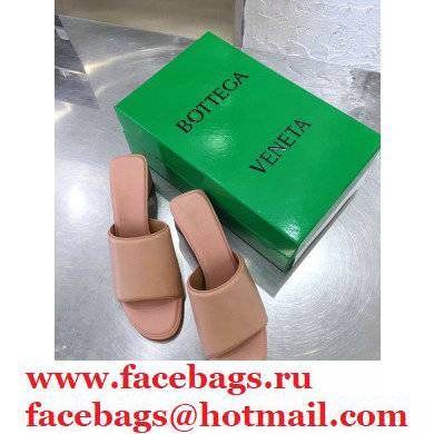 Bottega Veneta Heel 5cm BAND Calf Leather Mules Sandals Pink 2021 - Click Image to Close