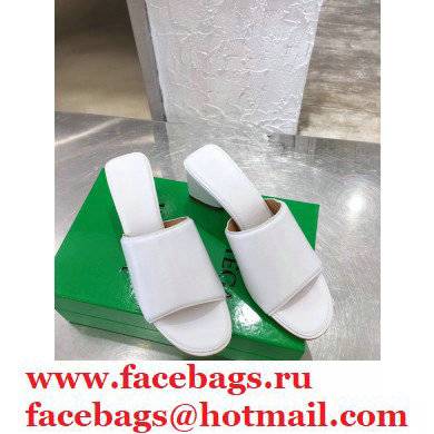 Bottega Veneta Heel 5cm BAND Calf Leather Mules Sandals White 2021