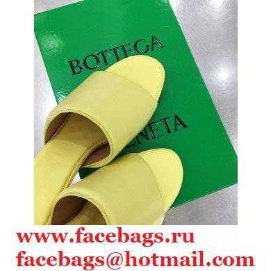 Bottega Veneta Heel 5cm BAND Calf Leather Mules Sandals Yellow 2021