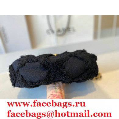 Chanel 19 Cotton Canvas/Calfskin Small Flap Bag AS1160 Black 2021