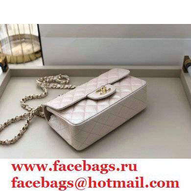 Chanel AS1116 Pink Metallic Rectangular Mini Bag 2021 - Click Image to Close