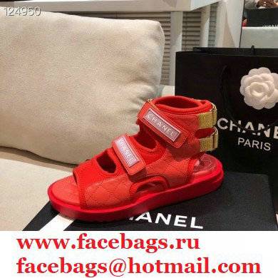 Chanel Goatskin Fabric and TPU Sandals G37231 01 2021
