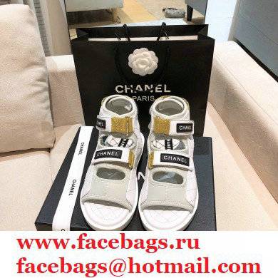 Chanel Goatskin Fabric and TPU Sandals G37231 02 2021