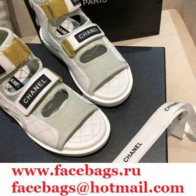 Chanel Goatskin Fabric and TPU Sandals G37231 02 2021 - Click Image to Close