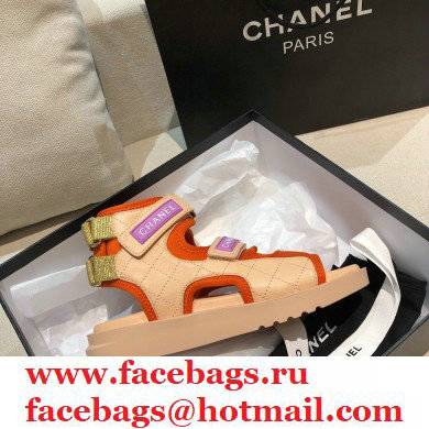 Chanel Goatskin Fabric and TPU Sandals G37231 03 2021
