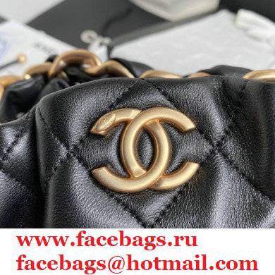 Chanel Large Drawstring Tote with Chain Bag AS2425 Black 2021