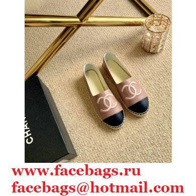 Chanel Leather CC Logo Espadrilles G29762 Nude Pink 2021 - Click Image to Close