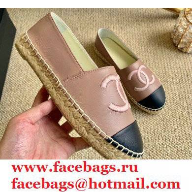 Chanel Leather CC Logo Espadrilles G29762 Nude Pink 2021 - Click Image to Close