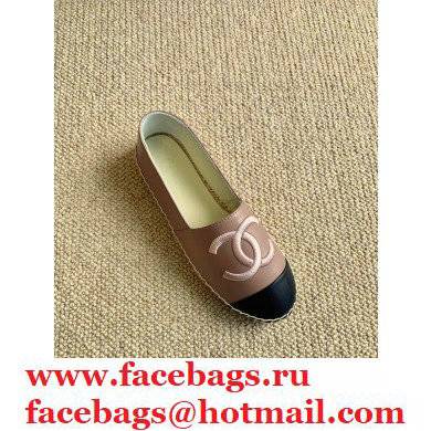 Chanel Leather CC Logo Espadrilles G29762 Nude Pink 2021