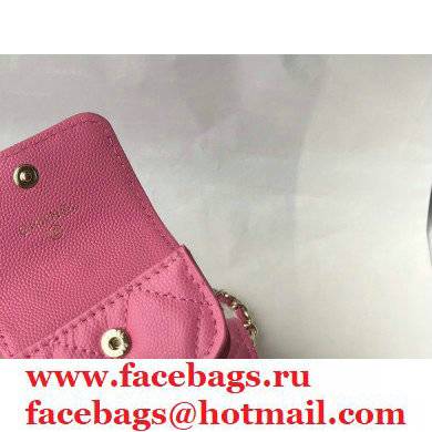 Chanel PINK phone case in caviar leather AS81069 2021
