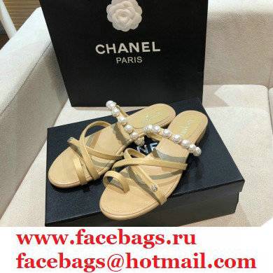 Chanel Pearls Mules G37274 Beige 2021