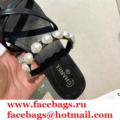 Chanel Pearls Mules G37274 Black 2021