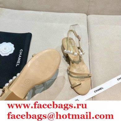 Chanel Pearls Sandals G37272 Beige 2021