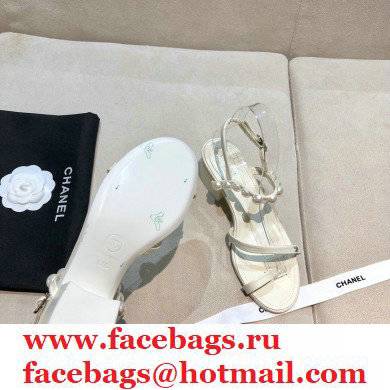Chanel Pearls Sandals G37272 White 2021