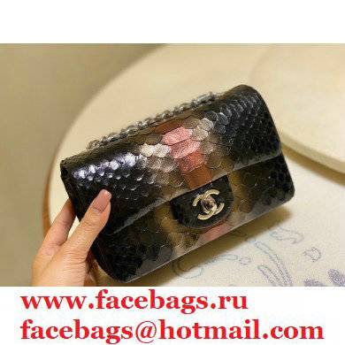 Chanel Python Classic Flap Small Bag A1116 06 2021 - Click Image to Close