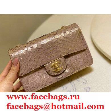 Chanel Python Classic Flap Small Bag A1116 07 2021