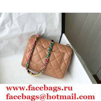 Chanel Scarf Entwined Chain Caramel Mini Flap Bag 2021 - Click Image to Close