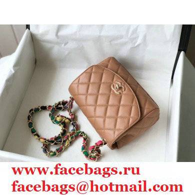 Chanel Scarf Entwined Chain Caramel Mini Flap Bag 2021