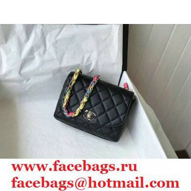 Chanel Scarf Entwined Chain black Mini Flap Bag 2021 - Click Image to Close