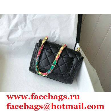 Chanel Scarf Entwined Chain black Mini Flap Bag 2021 - Click Image to Close