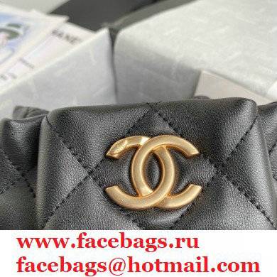 Chanel Small Drawstring Tote with Chain Bag AS2390 Black 2021 - Click Image to Close