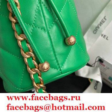 Chanel Small Drawstring Tote with Chain Bag AS2390 Green 2021 - Click Image to Close
