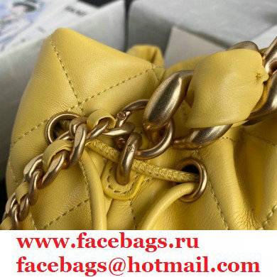 Chanel Small Drawstring Tote with Chain Bag AS2390 Yellow 2021 - Click Image to Close