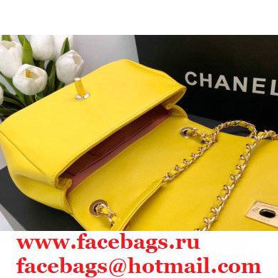 Chanel Small Flap Bag with Entwined Chain AS2382 Yellow 2021