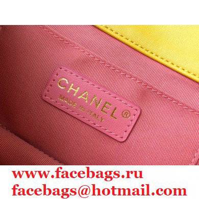 Chanel Small Flap Bag with Entwined Chain AS2382 Yellow 2021