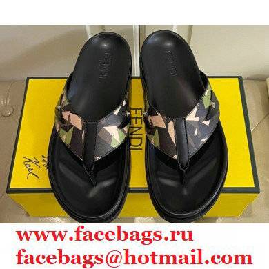 Fendi Camou Men's Slides Sandals 05 2021