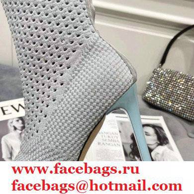 Fendi Elasticated Lace Promenade Ankle Boots Light Gray 2021