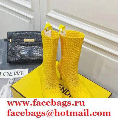 Fendi Elasticated Lace Promenade Ankle Boots Yellow 2021