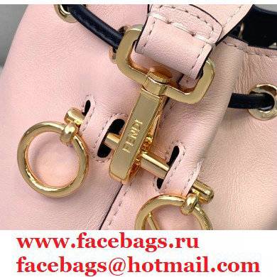 Fendi Heat-stamped FENDI ROMA Mon Tresor Mini Bucket Bag Pink 2021