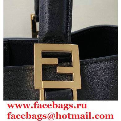 Fendi Leather FF Tote Small Bag Black 2021 - Click Image to Close