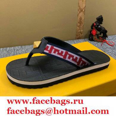 Fendi Rubber Men's Slides Thong Sandals 02 2021