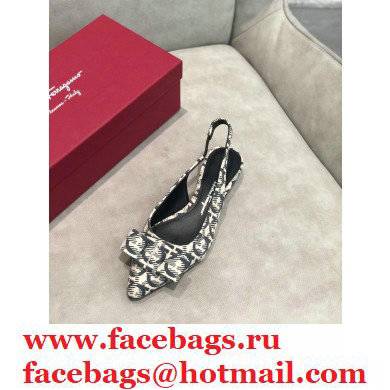 Ferragamo Heel 2cm Viva Slingbacks Fabric - Click Image to Close