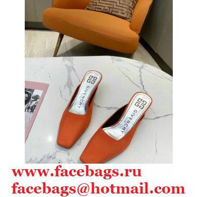 Givenchy Asymmetrical Heel 6.5cm Mules Orange 2021 - Click Image to Close