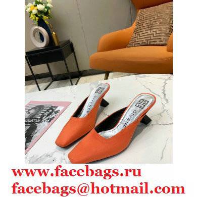 Givenchy Asymmetrical Heel 6.5cm Mules Orange 2021 - Click Image to Close
