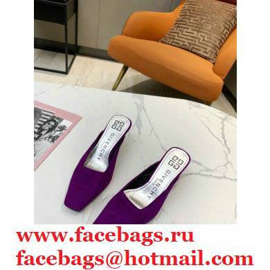 Givenchy Asymmetrical Heel 6.5cm Mules Purple 2021