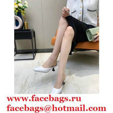 Givenchy Asymmetrical Heel 6.5cm Mules White 2021