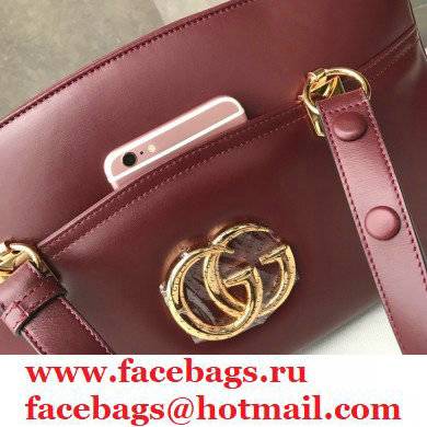Gucci Arli Large Top Handle Bag 550130 Burgundy - Click Image to Close
