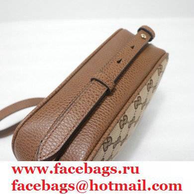 Gucci Bree Original GG Canvas Mini Messenger Bag 387360 Brown 2021