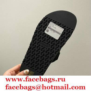Hermes Chypre Sandals Top Quality Suede Black 2021