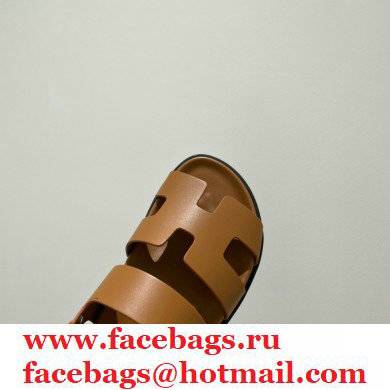 Hermes Takara Sandals Top Quality Brown 2021