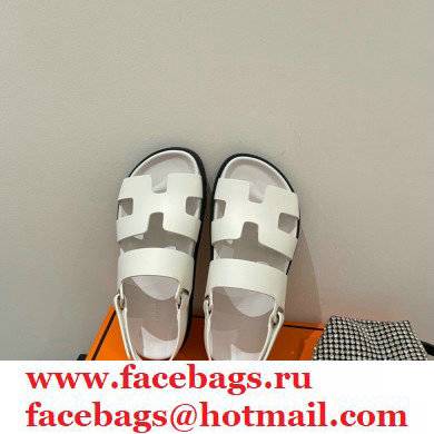 Hermes Takara Sandals Top Quality White 2021 - Click Image to Close